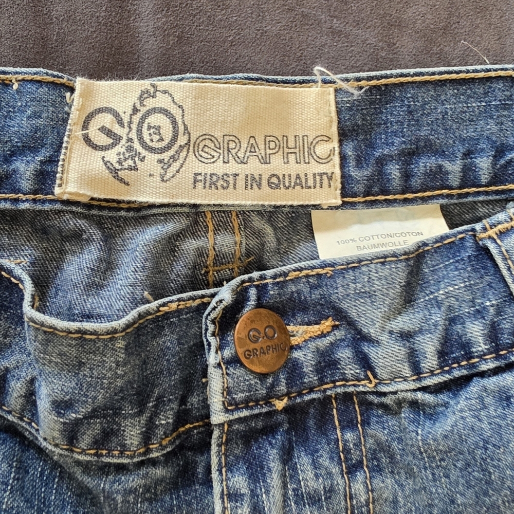 Vintage 100% Cotton Classic Men's Blue Straight-Leg Jeans - Picture 3 of 5